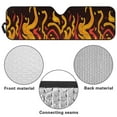 thumbnail image 6 of Uorisanigo Windshield Sun Shade Sunshade Cartoon Fire Print Car Sun Visor Mat Compatible with Rubicon Sahara TJ JK JKU 2 & 4 Door Heat Shield Front Window Sunshade Block UV Keep Cool, 6 of 7