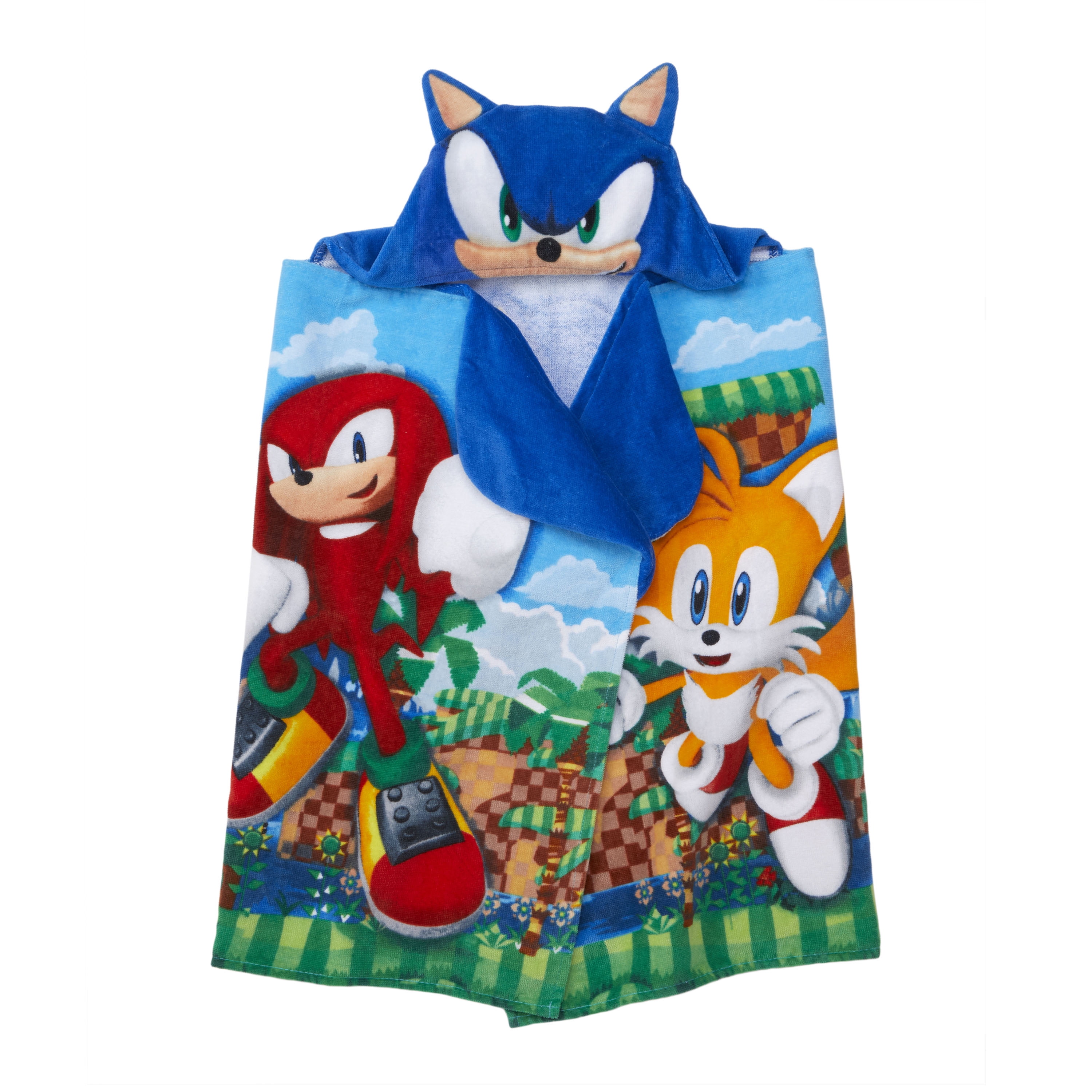 Buy Sonic the Hedgehog Kids Hooded Towel and Wash Mitt, 2-Piece Set ...
