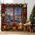 thumbnail image 2 of Tchckioa Christmas Gift Shower Curtain,72x78 Inch Privacy Protection Hooks Bath Curtain for Bathtub, 2 of 6