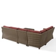 thumbnail image 4 of Outdoor Wicker Sectional Set - 5 Piece Patio Furniture Set with Glass Table, 4 of 10