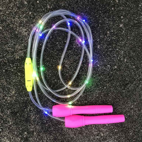 LOLIPPYY 2-Pack LED Jump Ropes with Flashing Glow Rope, Assorted Colors, Smooth Turning for Fitness