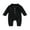 Black, variant on Bagilaanoe Newborn Baby Girl Boys Jumpsuit Long Sleeve Bodysuit 3M 6M 9M 12M 18M Infant Ribbed One Piece Romper