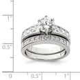 thumbnail image 3 of Auriga Fine Jewelry 925 Sterling Silver Wedding Band Ring Size 6 for Women, 3 of 6