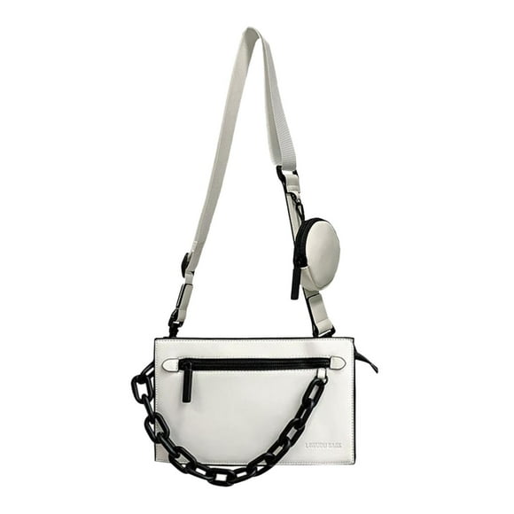 Bolso Crossbody Sunnimix para hombre PU Blanco