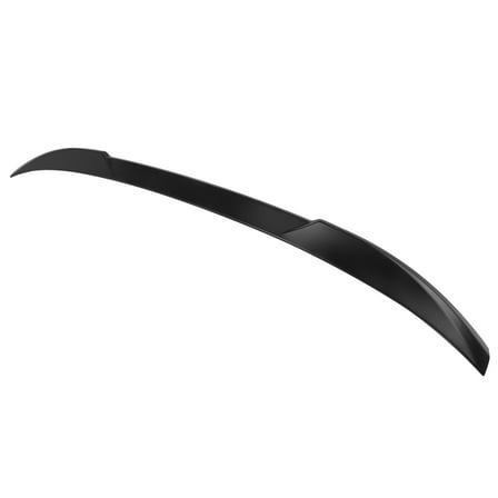 Ikon Motorsports Trunk Spoiler Compatible With 2021-2025 Ford Mustang Mach-E Unpainted Black ABS Plastic IK1 Style Rear Hatch Spoiler Mid Wing