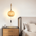 thumbnail image 3 of FRIDEKO HOME Bamboo Wall Lights, Hand Woven Rattan Plug in Wall Sconces, Farmhouse Rustic Wall Lamps, Boho Sconces Wall Lights for Living Room Bedroom, 3 of 8