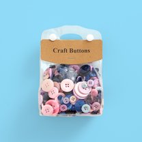 175g Assorted Size Buttons 2 Hole and 4 Hole Craft Buttons for Sewing DIY Manual Painting DIY Handmade Ornament