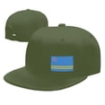 thumbnail image 4 of Flat Bill Brim Hat Adjustable Baseball Cap Aruba Flag Mens Women Snapback Trucker Hat, 4 of 7