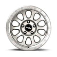 thumbnail image 2 of RockTrix RT111 18x9 Off-Road Wheels compatible with Toyota Tundra 2007-2021, Machined Silver 5x150 Rims +12mm Offset for 33-35 Inch Tire Clearance, Fits Sequoia, Land Cruiser, And Fits Lexus LX570, 2 of 4