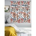 thumbnail image 3 of Sheer Curtains 72 Inches Long 2 Panels, Country Watercolor Flower Leaves Rod Pocket Curtain Voile Draperies, Bohemia Botanical Light Filtering Window Treatment for Living Room Kitchen Bedroom, 3 of 8