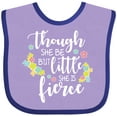 thumbnail image 3 of Inktastic Though She Be but Little She is Fierce Shakespeare Girls Baby Bib, 3 of 4