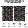 thumbnail image 2 of Blackout Kids Curtains,Colorful Headphone Black Pattern Children's Insulated Curtains Set Of 2,Bedroom Essentials,Toddler Room Decor 42"x54", 2 of 5