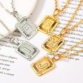 thumbnail image 6 of FOCALOOK Initial Pendant Necklace for Women Men Gold Plated Dog Tag Letter J Capital Alphabet Necklace Girlfriend Mother Wife Daughter Valentines Jewelry Gift, 6 of 8
