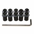 thumbnail image 1 of Kit de 10 tornillos y pernos para parabrisas de carenado, montaje de parabrisas para motocicleta, color negro, 1 of 5
