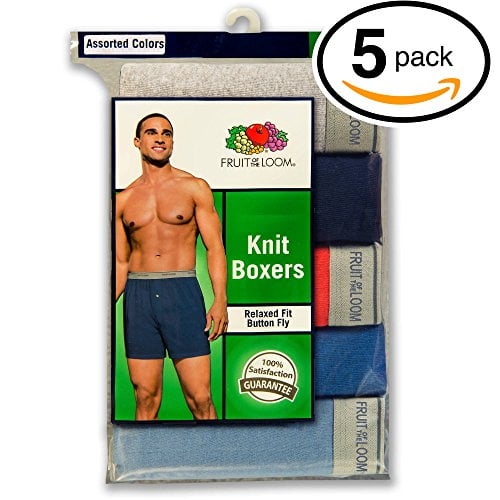 Bloeien Correspondent De kerk Fruit of the Loom Men's 5Pack Knit Boxer Shorts Boxers Cotton Underwear 5XL  - Walmart.com