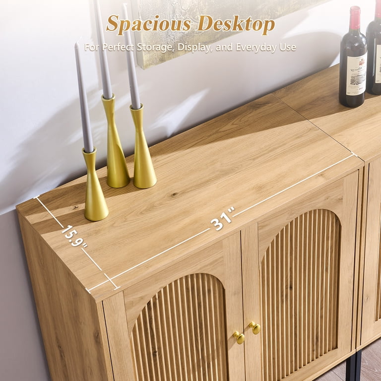 Aitjunz 31" Arched Storage Cabinet with Adjustable Shelf photo 2