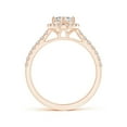 thumbnail image 2 of ANGARA Natural 0.43 Ct. Diamond Halo Ring in 14K Rose Gold for Women (Ring Size: 11.5), 2 of 10
