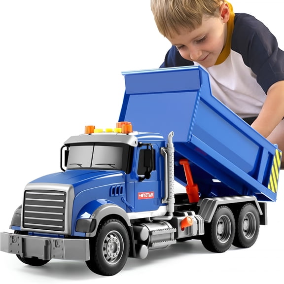 CYFW Toddler Trucks Toys for Boys Age 3-5,Big Dump Truck with Lights and Sounds,Kids Boy Toys Christmas Birthday Gift Car