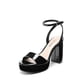 thumbnail image 1 of Sandalia DREAM PAIRS SDHS2423W Negra Plataforma Tacones Altos, 1 of 7