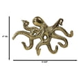 thumbnail image 2 of Brass Metal Nautical Marine Deep Sea Octopus Decorative Wall Plaque Figurine, 2 of 10
