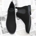 thumbnail image 2 of Men’s Black Chelsea Boots-Slip-On Comfy Mens Casual Suede Ankle Boots, 2 of 8