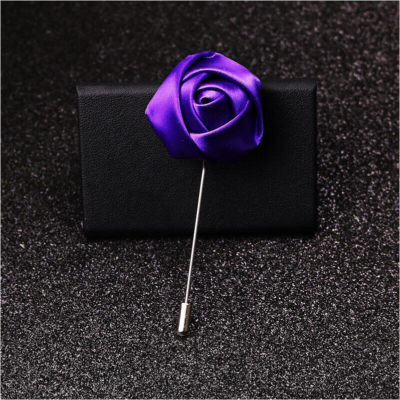 Men's Handmade Rose Flower Lapel Brooch Pin Suit Tuxedo Wedding