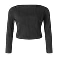 thumbnail image 2 of PENGXIANG Womenacute;S Chemise de Mode Col Rond à Manches Longues T-shirt à Manches Courtes en Trois Dimensions Texturé, 2 of 7