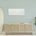 thumbnail image 2 of Lake Life Woodsy Cabin Sign Typography Graphic Art Gallery Wrapped Canvas Print Wall Art, 2 of 7