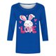 thumbnail image 3 of Camisetas Casuales de las Mujeres Impresas 3/4 Manga Cuello Redondo Blusa, Moda Ligera Superior para el Hogar Y el Uso Diario, Cómoda Imitación de la Tela Del Estante, 3 of 6