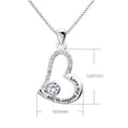 thumbnail image 3 of ALOV Jewelry Sterling Silver "Love my mother-in-law" Love Heart Cubic Zirconia Pendant Necklace, 3 of 6