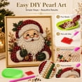 thumbnail image 6 of Christmas Diamond Art Kits, DIY Pearl Diamond Painting Art Kit with Frame, Christmas Pearl Beads Art Craft for Adults & Beginners, Home Wall Decor, 6 of 9