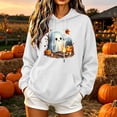 thumbnail image 2 of PNTUTB Halloween Women's Sweatshirt Long Sleeve Hoodie Drawstring Pullover Cute Print Fall Winter Casual Comfort Trendy Versatile Top with Pocket, 2 of 7