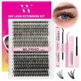 thumbnail image 1 of Kit de extensión de pestañas WLFRHD Lash Clusters D Curl 320 piezas, 1 of 7