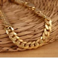 thumbnail image 2 of 18K Gold Plated Cube Curb Chain 925 Sterling Silver Men & Women Necklace 16", 2 of 4