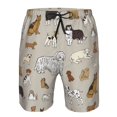 thumbnail image 3 of Fuzoiu Dog Animal Print Men's Beach Shorts,Men's Swim Trunks,Quick Dry Board Shorts with Pockets,Men's Bathing Suits for Surfing, Running, and Casual Wear-X-Large, 3 of 6