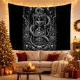 thumbnail image 3 of Moon Stars Vertically with Oriented Ornate Hourglass Snake, Spooky Gothic for Gothic Decor Fans, Dark Art Decor, Halloween Gift, Tapestry Wall Hanging for Bedroom and Dorm, 3 of 7