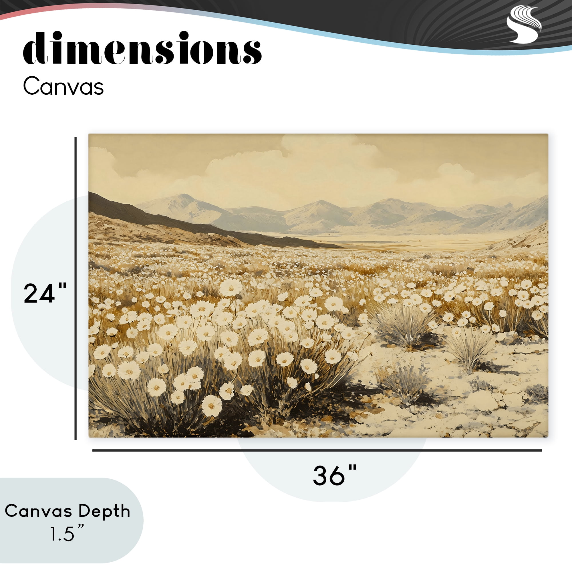 Stupell Industries Desert Wildflowers in Golden Valley Canvas Wall Art, design by Franklyn Gregory