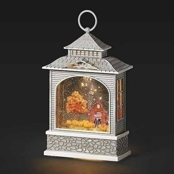 Roman 133334Led Swirl Lantern Farm Pumpkins, 10.5 inch, Multicolor