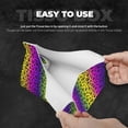 thumbnail image 5 of Lsque Animal Paw Rainbow Printed Long Tissue Box Cover Holder, Facial Paper Organizer Dispenser,Triangle with Bottom Belt, PVC Leather Decorative Organizer, 5 of 9