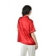 thumbnail image 3 of Blusa satinada con ribete Roman Fashion /Juvenil, 463 (Rojo) rojo M, 3 of 4