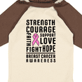 thumbnail image 4 of Inktastic Breast Cancer Awareness Strenght Courage Support Love Boys or Girls Long Sleeve Baby Bodysuit, 4 of 5