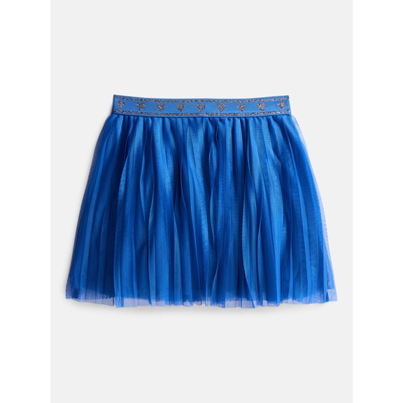 Wonder Nation Little Girls' Pleated Mesh Skirt, Sizes 4-10