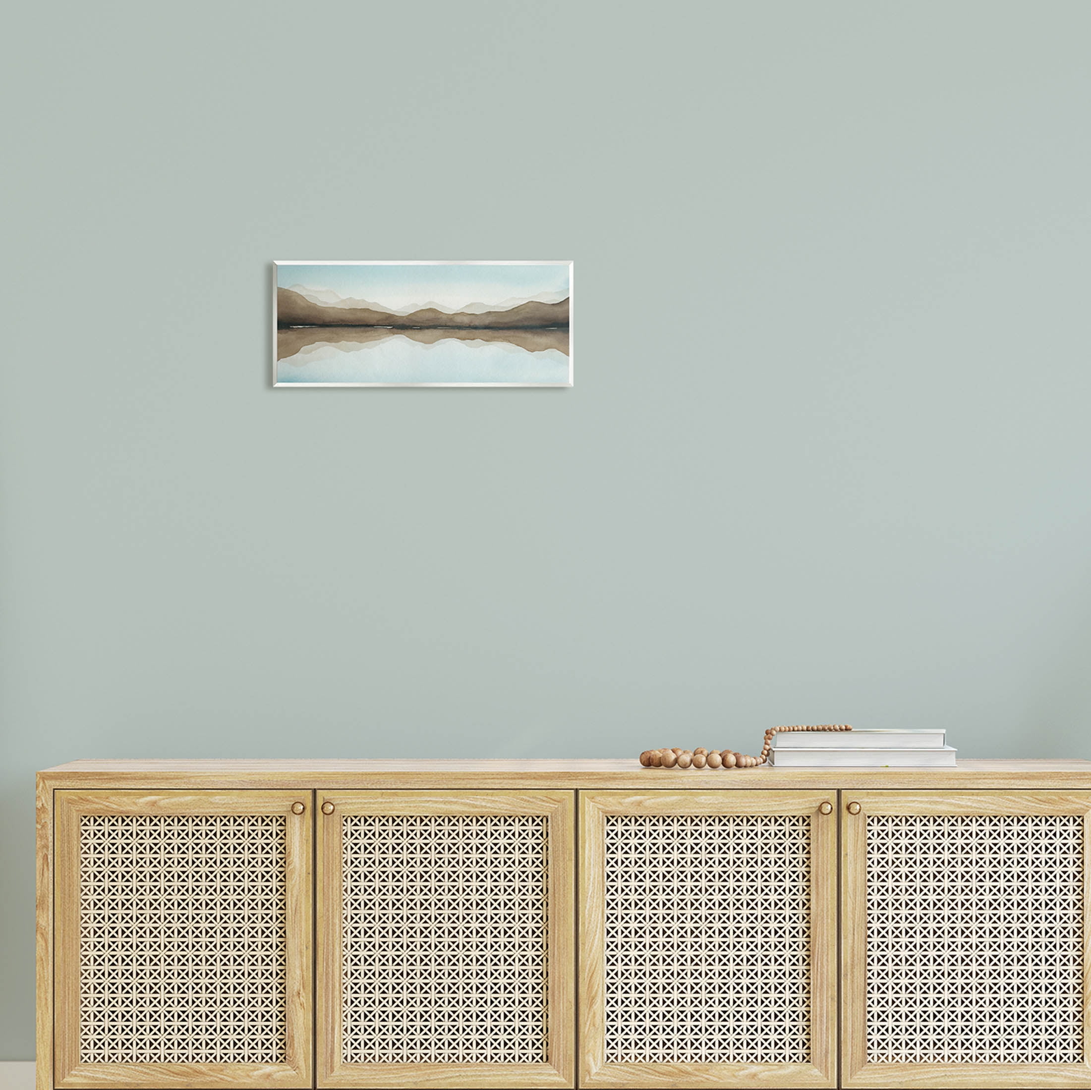 Stupell Industries Vast Mountain Lake Reflection Painting Unframed Art Print Wall Art, Design by Grace Popp