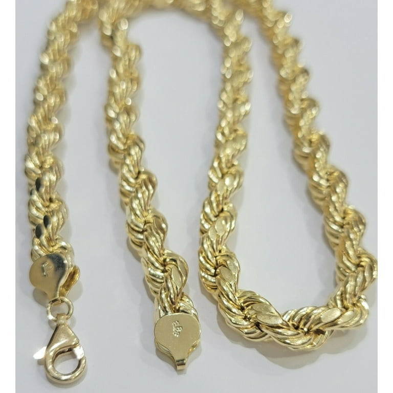 10k 8mm solid 2024 gold rope chain