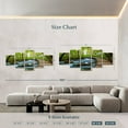 thumbnail image 4 of Elephant Stock Boardwalk In The Forest Wall Art - Horizontal Multi Panel Canvas - Living Room Wall Decor - Nature Multi Panel - Brown And Blue Decor - 80" x 36", 4 of 8