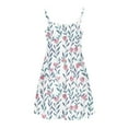 thumbnail image 7 of FamilyThread Girls Floral Print Sleeveless Dresses Spaghetti Strap Summer Swing Twirly Sundress A-Line Dress For 4-14Y, 7 of 7