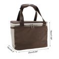 thumbnail image 5 of Unique Bargains 1 Pc Portable Square Thermal Bag for Work 9.84"x6.3"x7.09" Coffee Color, 5 of 5