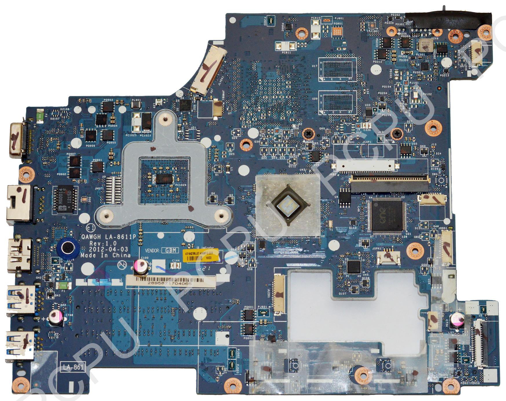 Lenovo Ideapad N586 AMD Laptop Motherboard FS1 QAWGH LA-8611P 90000420 