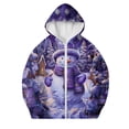 thumbnail image 4 of AUNVITO Christmas Print Hooded Zip-Up Hoodie with Pockets Long Sleeve Sportswear for Boys & Girls 4-12Y Casual Winter Outerwear, 4 of 6