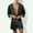 Black, variant on ZZwxWA Mens Hooded Bathrobe Kimono Robes Short Sleeve Belted Sleepwear Lightweight Nightgown Pajamas with Hood up to 65% Off
